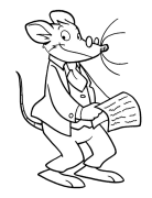 Geronimo Stilton Çap Etmək Üçün Səhifələrin Rənglənməsi