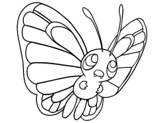 Butterfree Çap Etmək Üçün Səhifələrin Rənglənməsi