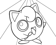 Jigglypuff Çap Etmək Üçün Səhifələrin Rənglənməsi