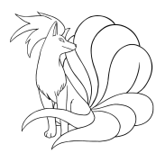 Ninetales Çap Etmək Üçün Səhifələrin Rənglənməsi