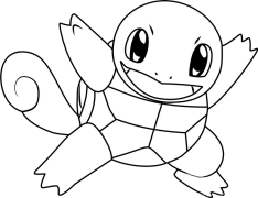 Squirtle Çap Etmək Üçün Səhifələrin Rənglənməsi