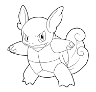 Wartortle Çap Etmək Üçün Səhifələrin Rənglənməsi