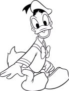 Donald Duck Maimprinta Nga Mga Panid Sa Kolor