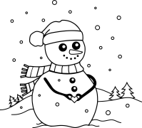 Snowman Pagine Di Culore Stampabile