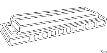 Harmonica Pagine Di Culore Stampabile