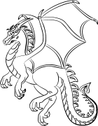 Draig Tudalennau Lliwio Y Gellir Eu Hargraffu