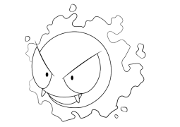 Gastly Coloring Pages To Print