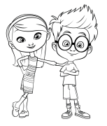 Peabody And Sherman Lineako Koloreztatzea