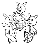 Les Trois Petits Cochons Coloriage En Ligne