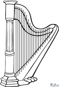 Harp Leathanaigh Dathúcháin Inphriontáilte