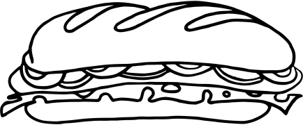 Sandwich Páxinas Para Colorear Imprimibles