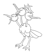 Dodrio છાપવા યોગ્ય રંગીન પૃષ્ઠો