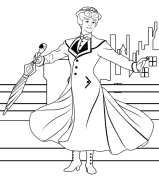 Mary Poppins Printable Coloring Nplooj Ntawv