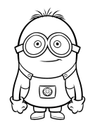 Minions Printable Coloring Nplooj Ntawv