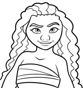 Moana Printable Coloring Nplooj Ntawv