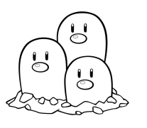 Dugtrio Printable Coloring Nplooj Ntawv