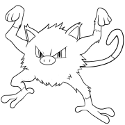 Mankey Printable Coloring Nplooj Ntawv