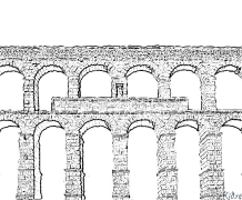 Aqueduct Printable Coloring Nplooj Ntawv