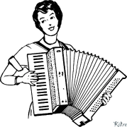 Accordion Printable Coloring Nplooj Ntawv