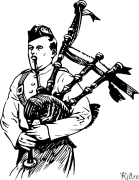 Bagpipe Printable Coloring Nplooj Ntawv