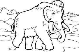 Mammoth Printable Coloring Nplooj Ntawv