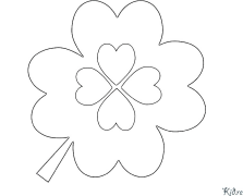 Clover Printable Coloring Nplooj Ntawv