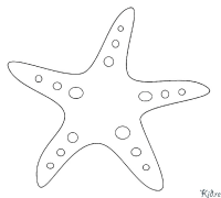 Starfish פּרינטאַבאַל קאַלערינג בלעטער