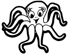 Octopuses - Squid Დასაბეჭდი Საღებარი Გვერდები