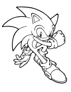 Sonic In Erinaceus Coloring Pages To Print