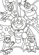 Doraemon Spausdinami Spalvinimo Puslapiai