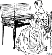 Harpsichord ပုံနှိပ်နိုင်သော ရောင်စုံစာမျက်နှာများ