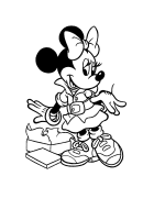 Minnie Mouse ပုံနှိပ်နိုင်သော ရောင်စုံစာမျက်နှာများ